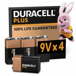 🔋 Duracell Plus 9V Blockbatterie, 4 Stück, 9 Volt Batterie 🚨 Angebot bei HelloDeals