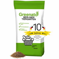 🌱🌿 5 kg Rasensamen schnellkeimend Greenato Berliner Tiergarten - für Zierrasen, Spielrasen, Schattenrasen oder Trockenrasen Angebot bei HelloDeals