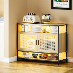 🌟 Angebot: Lvifur Sideboard mit LED-Licht und USB-Aufladung 🌟 Angebot bei HelloDeals