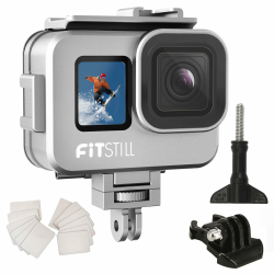 FitStill 80M/263FT Wasserdichtes Gehäuse aus Aluminiumlegierung für Go Pro Hero13/12/11/10/9 Black 📸🌊 Angebot bei HelloDeals
