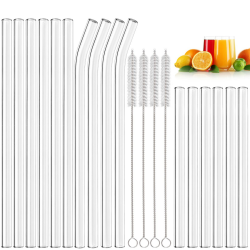 🌿 Glasstrohhalme Set - Wiederverwendbar & Umweltfreundlich 🍹 Angebot bei HelloDeals