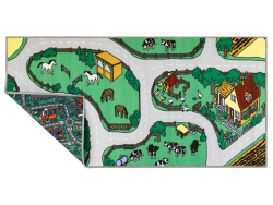 🚜🏙️ Primaflor Spielteppich mit City Farm-Design 140x200 cm - Kinder Spielteppich Angebot bei HelloDeals