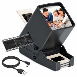 LED Diabetrachter für Alte Dias und Negativ, Diaprojektor mit 3-facher Vergrößerung 🔍 Angebot bei HelloDeals