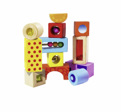 Eichhorn Klangbausteine 12 bunte Holzbausteine 🌈🎶 Angebot bei HelloDeals