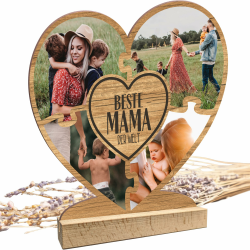 Elbeffekt Muttertagsgeschenk - Beste Mama der Welt ❤️ personalisiert - Holz Foto Geschenk Angebot bei HelloDeals