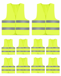 🚨🌟 Super Angebot! 10er Set Warnwesten Auto - Sicherheitsweste Gelb mit Reflektoren Angebot bei HelloDeals
