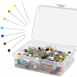 Bunte Glaskopfstecknadeln - Set mit 250 Stück 🔴🔵🟢 Angebot bei HelloDeals