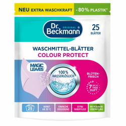 🌸 Dr. Beckmann MAGIC LEAVES Waschmittel-Blätter COLOR 🌿 | 25 Blätter Angebot bei HelloDeals