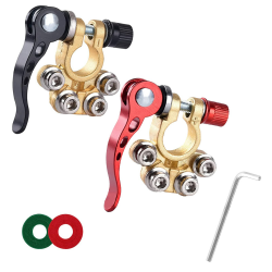 2 Stück Batterieklemmenklemmen Battery Terminal, 4-Wege Batterieklemmen 12V Schnellverschluss Trennwerkzeug Angebot bei HelloDeals