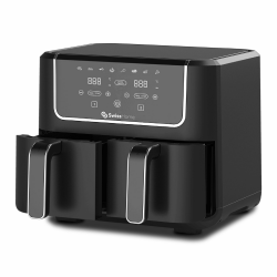 🍟🔥 Z SwissHome SH-6931 DOPPEL Luft FRITEUSE 6L 2100W 6 Programme DUNKEL SH, Silver - Angebot Angebot bei HelloDeals