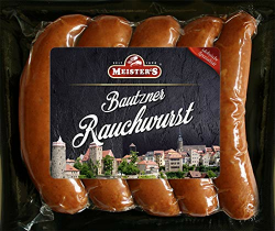 Echte Rauchwurst Buchenholz geräuchert | herzhafte Bautzner Wurst Delikatesse für BBQ Grill und Pfanne | 5 x 100g 🌭🔥 Angebot bei HelloDeals