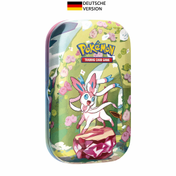 Pokémon-Sammelkartenspiel: Mini-Tin-Box Karmesin & Purpur – Prismatische Entwicklungen: Feelinara (2 Boosterpacks & 1 Münze) 🌟🎮 Angebot bei HelloDeals