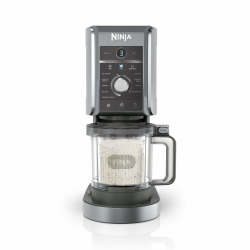 🍦 Ninja CREAMi Deluxe Eismaschine mit 3 Behältern, 10 Funktionen, Dessert & Ice Cream Maker - Silber Angebot bei HelloDeals