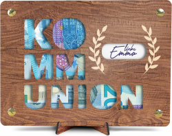 XL Geldgeschenk zur Kommunion aus Holz 🌳 | Handgemacht und Persönlich 💌 Angebot bei HelloDeals