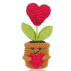 Blumentopf mit rotem Herz ❤️ - Kreatives Geschenk mit Liebesherz Angebot bei HelloDeals