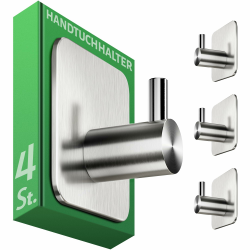 🔥 Handtuchhaken ohne Bohren, 4er Pack – Extra starke Handtuchhalter ohne Bohren 🔥 Angebot bei HelloDeals