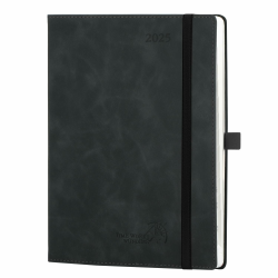 POPRUN Kalender 2025 Buchkalender Softcover mit PU-Leder, ca. A5 - Terminplaner, Wochenplaner Notizbuch Angebot bei HelloDeals