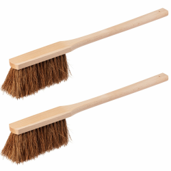 🧹 2er Set Handfeger Langer Stiel Kokos - Made in Germany 🇩🇪 Angebot bei HelloDeals