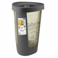 Rotho Fabu Müllsackständer gelber Sack mit Deckel, Kunststoff (PP recycelt), anthrazit Angebot bei HelloDeals