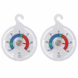 🌡️🛒 Doppelpack Kühlschrankthermometer Zifferblatt Kühlschrank Thermometer - Angebot Angebot bei HelloDeals