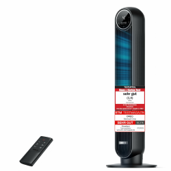 🌀 Dreo 20dB Leiser Turmventilator | 10m Wurfweite | 4 Geschwindigstufen | 4 Modi | 8 Std. Timer | 90° oszillierend | Fernbedienung - Schwarz Angebot bei HelloDeals