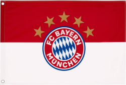 🚩 FC Bayern Fahne Originalware 100 x 150 cm Motiv LOGO + Ösen 🏟️ Angebot bei HelloDeals