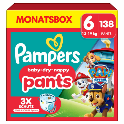 👶🐾 Pampers Baby-Dry Pants Paw Patrol Edition Größe 6 - 138 Windeln 🐶🌟 Angebot bei HelloDeals