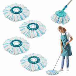 🌟 Suevut 4 Stück Ersatzkopf für Leifheit Clean Twist Disc Mop Micro Set 🌟 Angebot bei HelloDeals