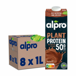 Angebot: Alpro Proteindrink Soja Schokolade 8x1L 🌱 | Laktosefrei & Zuckerarm Angebot bei HelloDeals