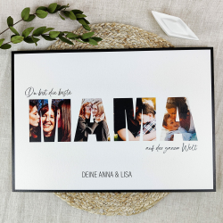 🎁 Personalisiertes Holzbild - Perfektes Muttertagsgeschenk für Mama 🌟 Angebot bei HelloDeals