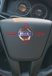 🚗 Lenkrad Volvo Original Emblem Zeichen Logo Airbag V40 S60 V60 XC60 V70 XC70 S80 🚗 Angebot bei HelloDeals