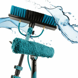 Teleskop Waschbürste mit Teleskopstiel 4,6 Meter | Reinigungsset mit Wasserbesen und Teleskopstange Angebot bei HelloDeals