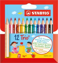 🌈 STABILO Buntstifte Trio Dick Kurz 12er Pack 🖍️ Angebot bei HelloDeals