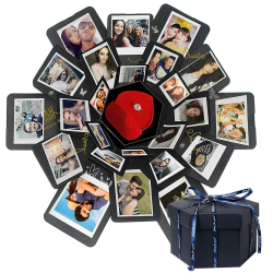 DIY Explosion Überraschungs Box 🎁 Handgemachte Foto Überraschung Explosion Box - Perfektes Geschenk für Weihnachten, Geburtstag, Jubiläum, Valentinstag, Hochzeit Angebot bei HelloDeals
