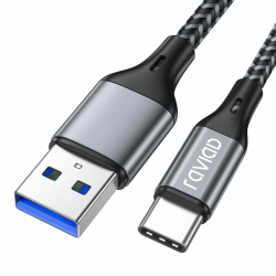🚀 RAVIAD USB C Kabel 1M, USB C Ladekabel, USB 3.0 & QC 3.0 Schnellladekabel 📱 Angebot bei HelloDeals