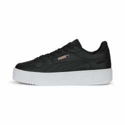 👟🌹 PUMA Damen Carina Street Sneaker 39 EU Black Rose Gold White Metallic 🌟 Angebot bei HelloDeals