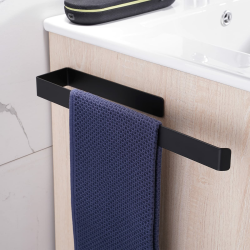 🛁🖤 Aikzik Handtuchhalter ohne Bohren, 304 Edelstahl Handtuchstange zum Kleben für Bad & Küche, Matt Schwarz 🖤🛁 Angebot bei HelloDeals