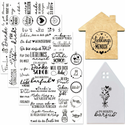 Tixlux 4 Stück Rub On Sticker, Folie Transferaufkleber 19x14cm 🎨🎁 Angebot bei HelloDeals