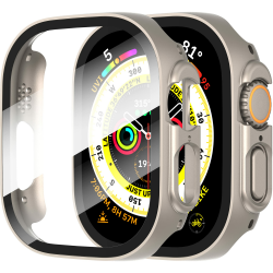 🌟 Diruite 2-Stück Hülle für Apple Watch Ultra/Ultra 2 49mm - Hartglas Schutzhülle Angebot bei HelloDeals