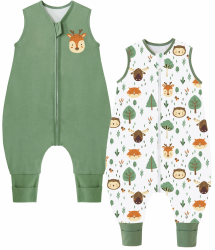 Chilsuessy 2er Pack Baby Sommerschlafsack mit Füßen 0.5 Tog 🌞👶 Angebot bei HelloDeals