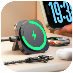 🔋 LISEN 3-in-1 Ladegerät für Apple Watch, iPhone & AirPods 🌟 Angebot bei HelloDeals