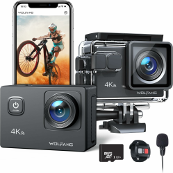 WOLFANG Action Cam 4K30FPS 20MP 📸🌊 Angebot bei HelloDeals