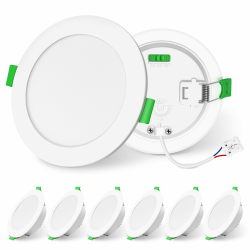 ALUSSO LIGHTING Einbaustrahler LED Spots 230V Dimmbar 10W 1050lm Einbauleuchten Hohe Helligkeit, Warmweiß Neutralweiß Kaltweiß Deckenspots Ultra Flach Deckenleuchte IP44 für Badezimmer Küche, 6er Set 🌟 Angebot bei HelloDeals