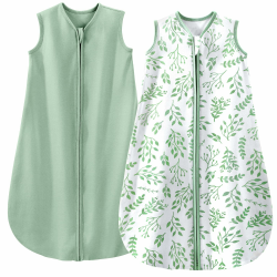 Yoofoss 2er Pack Schlafsack Baby Sommer 100% Baumwolle 0.5 Tog Sommerschlafsack Atmungsaktiv Babyschlafsack 67 cm für Jungen Mädchen Neugeborene 0-6 Monate 🌿💤 Angebot bei HelloDeals