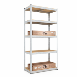 🔨 180x60x40cm Schwerlastregal/Steckregal mit 5 Böden und 175kg Tragkraft ⚙️ Angebot bei HelloDeals