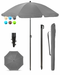 🌞 Menz Sonnenschirm Balkon + Sonnenschirmhülle - UV50+ Strandschirm 180 cm Angebot bei HelloDeals