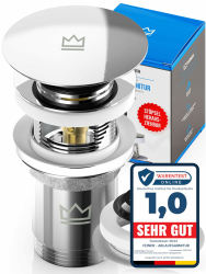 Universal Waschbecken Ablaufgarnitur mit Haarfänger & Pop-up Funktion 🚿 Angebot bei HelloDeals