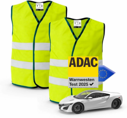 🚗🔒 POWR CAR 2X Warnwesten Auto gelb ISO20471 - Pannenweste & 2025 - Unfallweste Pkw Sicherheitsweste Weste Neongelb reflektierend Auto, Pkw, LKW - Autozubehör Angebot bei HelloDeals