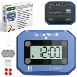 🚗⏰ FourAces Elektronische Parkscheibe - Automatische elektrische Parkuhr fürs Auto Angebot bei HelloDeals