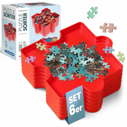 Clementoni Puzzle-Sortierer - 6X stapelbare Sortierhilfe Schalen 🧩🌈 Angebot bei HelloDeals